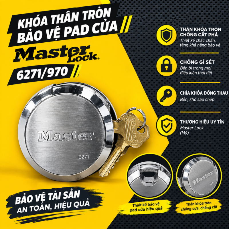 Khóa Bảo Vệ PAD Cửa Master Lock 6271/9703
